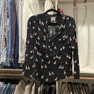 Super fun llama print Maeve Top from Anthropologie | Women’s size 6